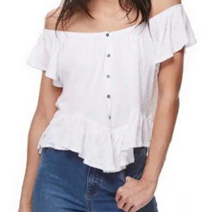 Free People white Mint Julep Tee XS